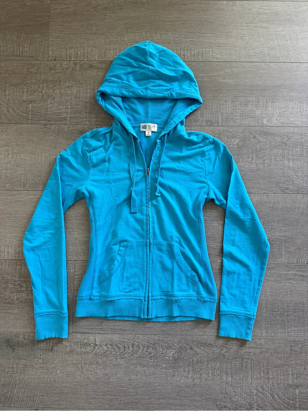 anchor blue women’s Y2K Bright Turquoise Full-Zip Hoodie